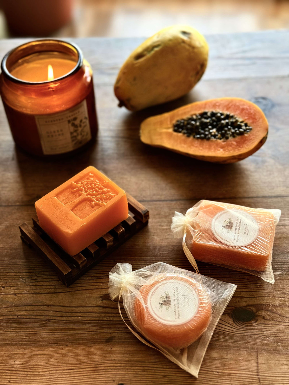 Dr Noor papaya soap natural exfoliating bar