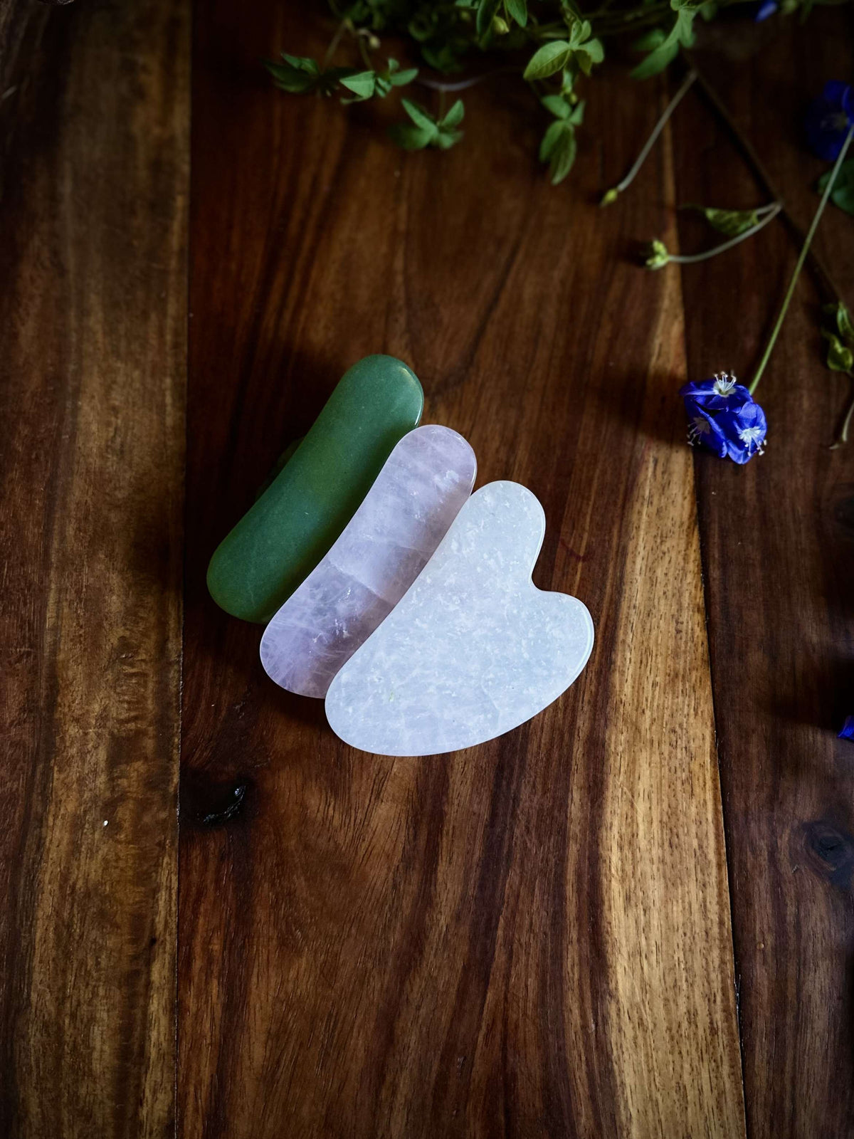 Dr Noor rose quartz and jade face massage stones