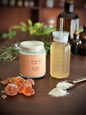 Organic Arabic Gum with Glass Water Bottle