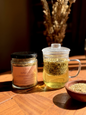 Organic Wormwood Herb with Glass Infuser Cup