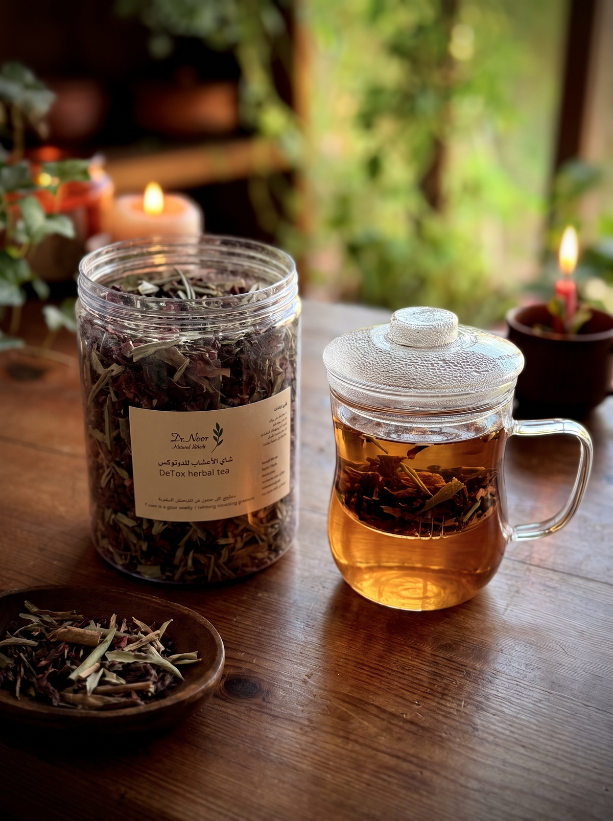 Detox Tea with Glass Infuser Cup