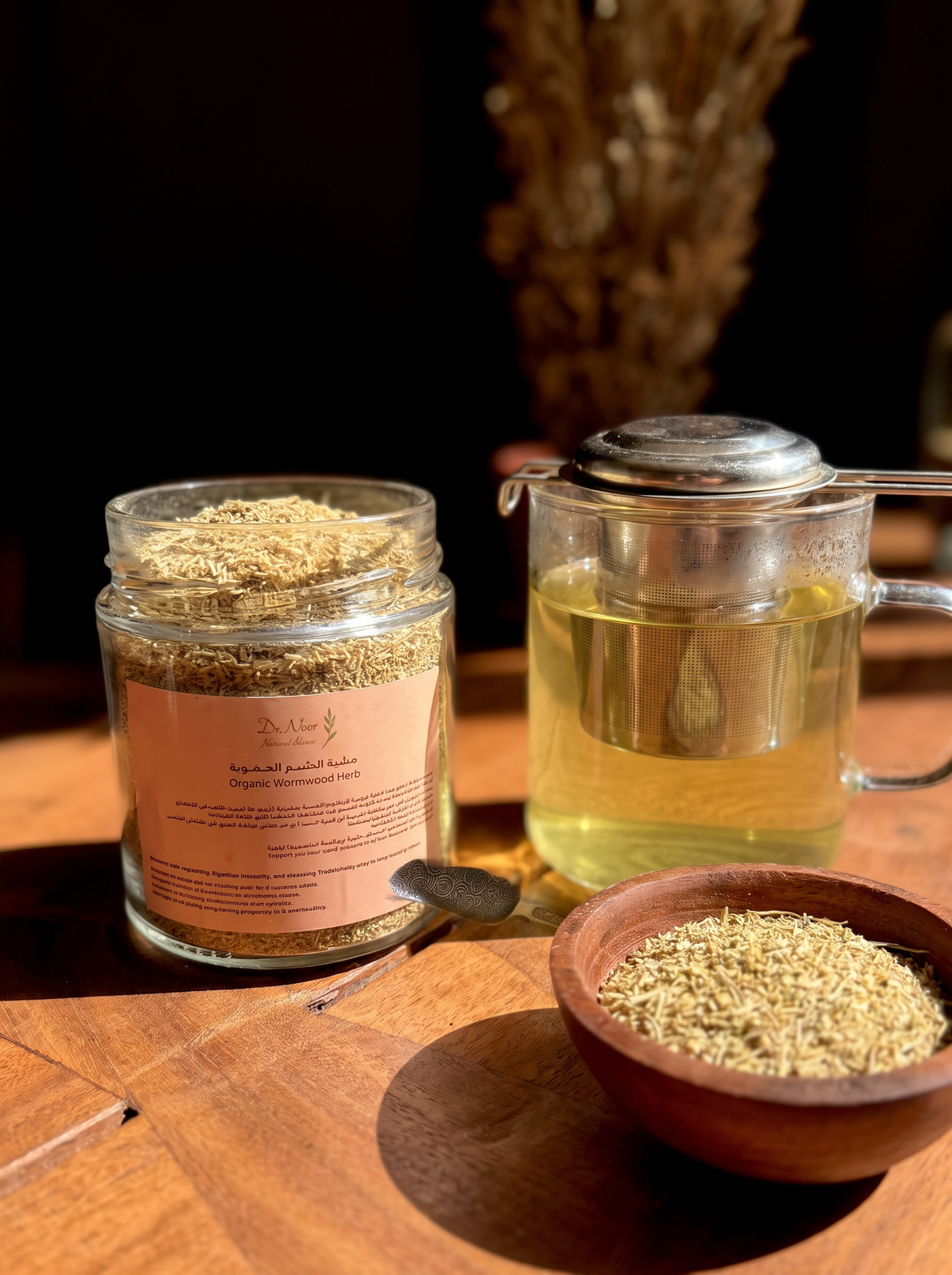 Organic Wormwood Herb with Stainless Steel Infuser
