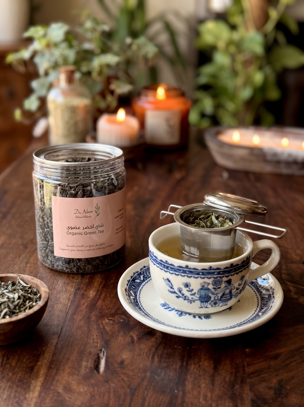 Organic Green Tea with Stainless Steel Infuser